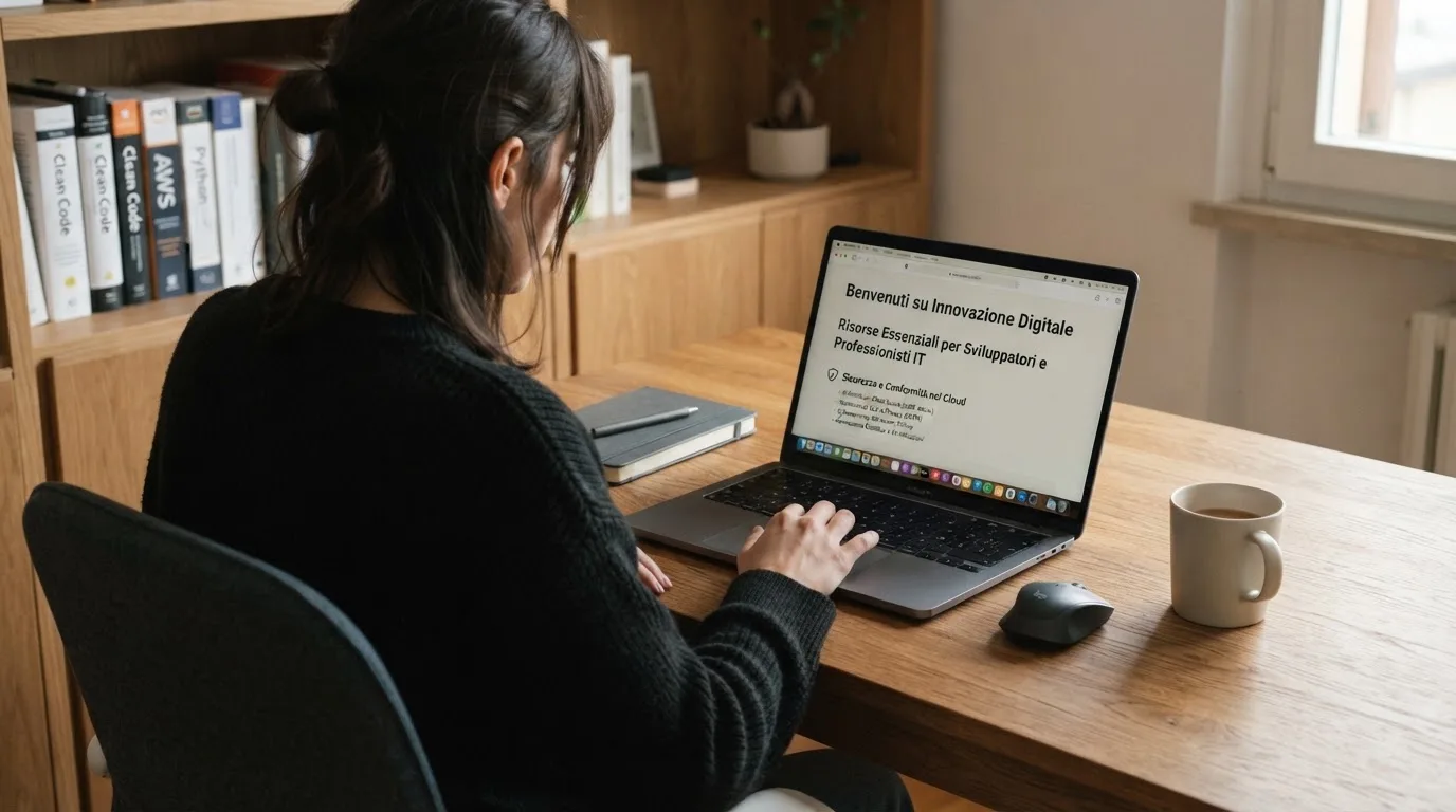 Persona davanti a un portatile che legge una pagina informativa sul gioco online in Italia — casino online con bonus crab