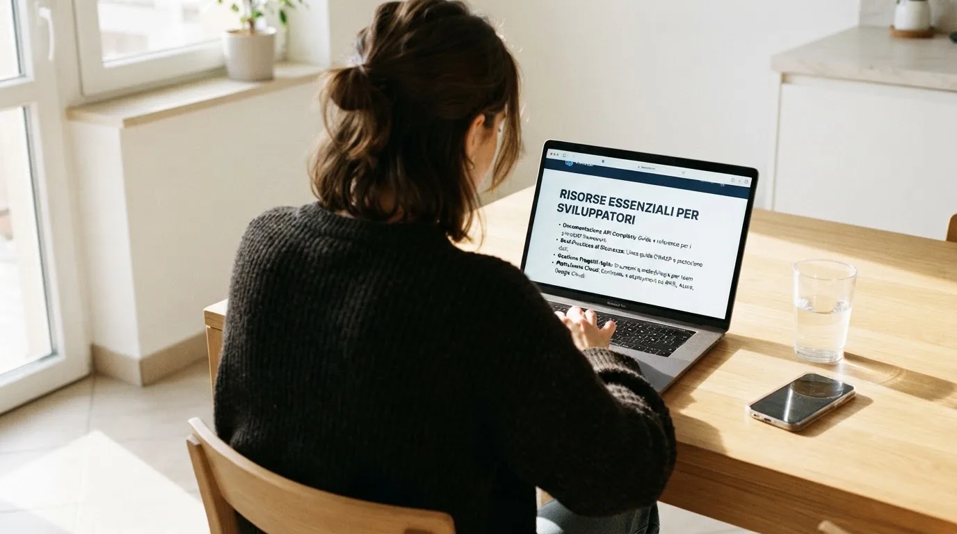 Persona davanti a un portatile che legge una pagina informativa sul gioco online in Italia — casino online con soldi finti