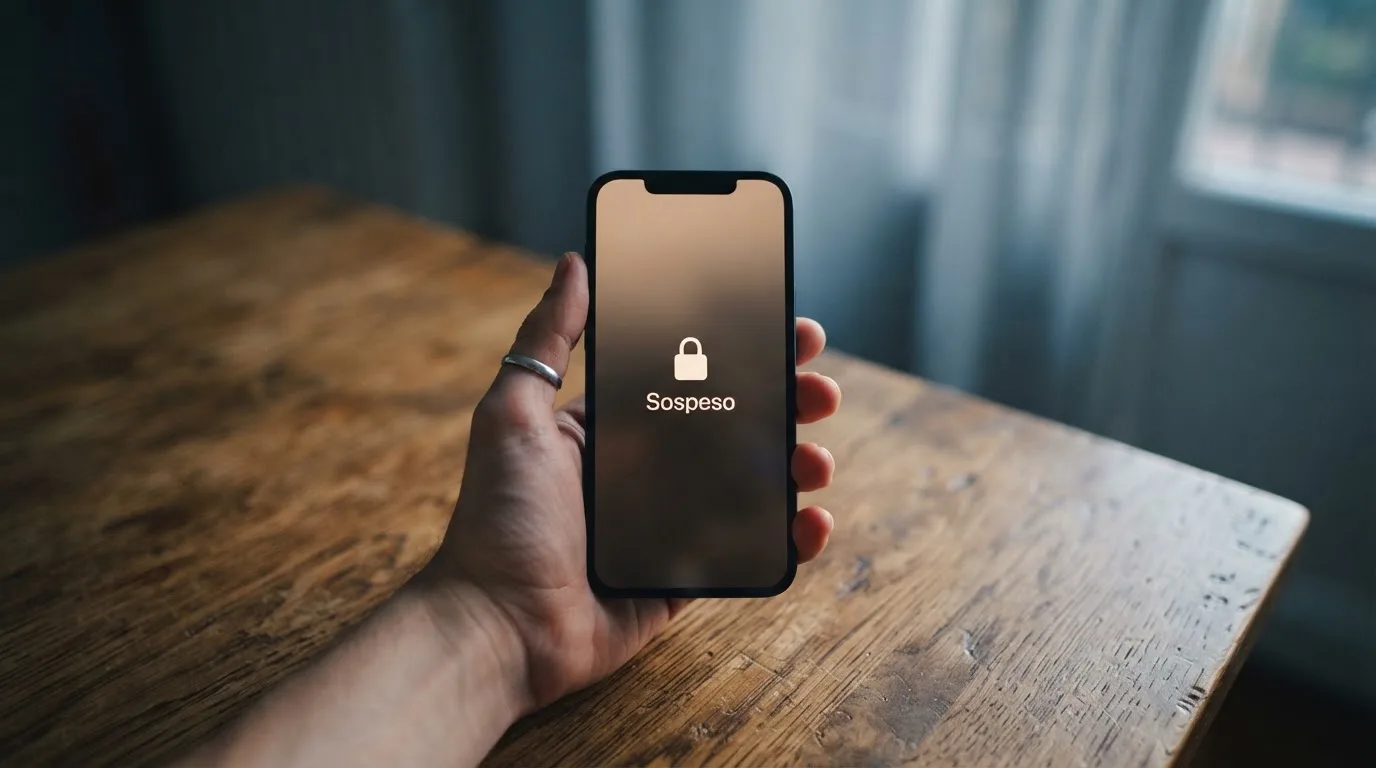 Mano che tiene uno smartphone accanto a una finestra, luce serale tranquilla — casino online sanremo